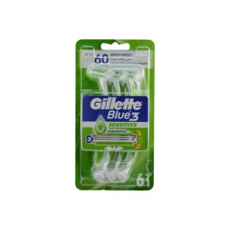 تیغ اصلاح ژیلت، سری Blue3، مدل Sensitive، بسته 6 عددی