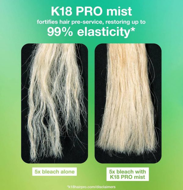 موهای سالم و لطیف پس از استفاده از اسپری ترمیم‌کننده K18