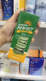 تصویر بسته‌بندی کرم ضد آفتاب آلوئه‌ورا فارم‌استی با SPF50+
